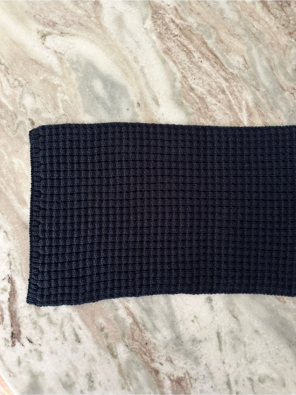 Navy Blue Men’s Classic Fall Knit Scarf